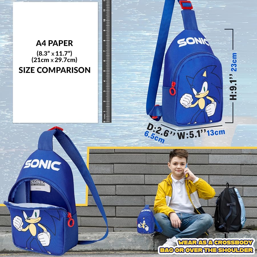 Get Trend SONIC THE HEDGEHOG Sac à Bandoulière Garçon Avec